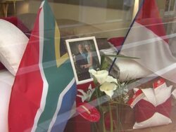 ATMOSPHERE Celebratory shopfront at the Monaco Royal Wedding: Preparations at Monaco . (Footage by WireImage Video/Getty Images Entertainment Video) Stock Footage