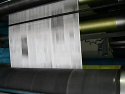 Web Offset Press Starts Printing Todayâ€™s Newspaper Stock Footage