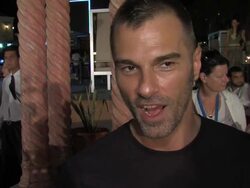 INTERVIEW Alessandro Calza on being in Aruba at the Aruba International Film Festival: Nessuno Mi Puo Giudicare and Ciao! Premieres at Aruba . (Footage by WireImage Video/Getty Images Entertainment Video) Stock Footage