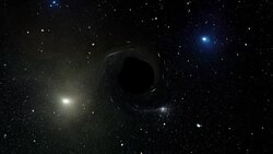 Space travel towards a black hole Stock Footage