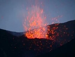 Volcanic eruptions on Mt. Etna, Sicily, Italy. Stock Footage
