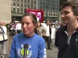 INTERVIEW: Heather Nobler and Dr. Charles Kochan on what HSBC has done to bring Wimbledon to New York City Stock Footage