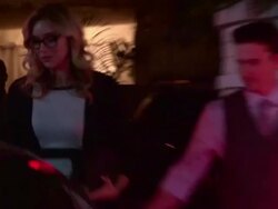 Jelly Howie departs The Spoils Of Babylon After Party at Chateau Marmont Stock Footage