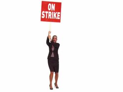 HD: Businesswoman On A Strike Stock Footage