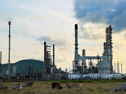 Oil refinery. Stock Footage