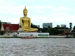 Budha river side Stock Footage