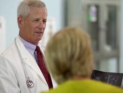 Doctor and Senior Couple Stock Footage