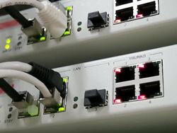 HUB Cable Network Close-up - Stock Video Stock Footage