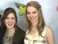 Coco Jones, Tyler James Williams, Debby Ryan, Gary Marsh, China Anne McClain, Laura Marano and Bridgit Mendler at Disney Channel's Worldwide Kids Upfront 2012-13 on 03/13/2012 in New York  Stock Footage