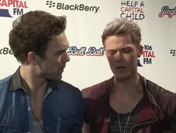 INTERVIEW: Lawson at the Jingle Bell Ball Stock Footage