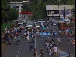 S.Pacific - Anti-Nuclear Protesters Disrupt Tahiti News Clip