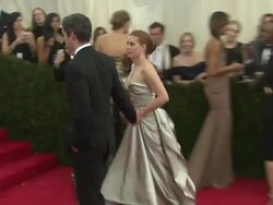 Amy Adams and Darren Gallo - 'Charles James: Beyond Fashion' Costume Institute Gala - Arrivals Stock Footage
