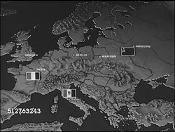 1947: MAP: Animated map of Europe w/ USSR Soviet Communist symbol of 'hammer and sickle' moving east across Europe. Instructional Video