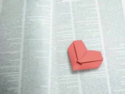Paper red heart Stock Footage