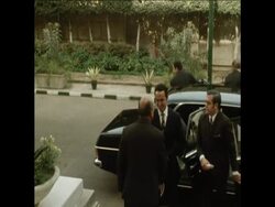 SYND 12/02/71 THE SPANISH FOREIGN MINISTER LOPEZ BRAVO MEETS EGYPTIAN POLITICIANS News Clip
