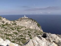 WS View of lighthouse at Cap de Formentor / Mallorca, Spain Stock Footage