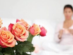 Woman at home knitting Stock Footage