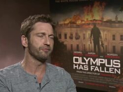 'Olympus Has Fallen' Junket Interviews Stock Footage
