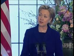 U.S. Secretary of State Hillary Rodham Clinton says a possible missile launch hinted at by North Korea should not be carried out. News Clip