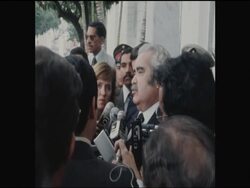 SYND 19 7 79 PRESIDENT HERRERA GIVES PRESS CONFERENCE ON FALL OF SOMOZA News Clip