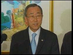 Israeli PM Ehud Olmert meets UN Sec Gen, meets Jewish groups News Clip