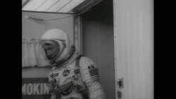 Gemini VI-A Astronauts Prepare for Launch But Cancel at Last Minute Stock Footage