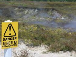 HD Video Crater of the moon, Rotorua, New Zealand Stock Footage