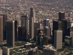 Aerial MS TS Downtown Los Angeles / California, United States.   Stock Footage