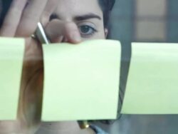 Post its window Stock Footage
