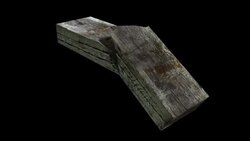 Wood Rot Resulting In Wood Break - Loop With Luma Matte Stock Footage