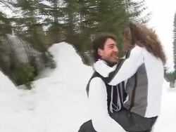 SLOW-MOTION: Happy couple Stock Footage