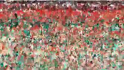 series transcendence : from above, dense colorful (LOOP) Stock Footage