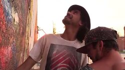 CLEAN : Brazilian street artist and team hard at work on Olympic mural News Clip