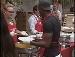 Los Angeles Mission Thanksgiving Stock Footage