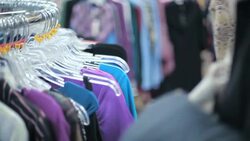 Retail Store Shopping Selecting Clothing Stock Footage