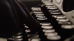 LD Typing by pressing the keys of typewriter in hurry Stock Footage