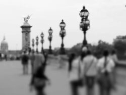 Pont Alexandre III with tilt shift focus Stock Footage