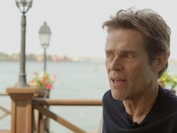 INTERVIEW - Willem Dafoe on Pasolini's sex life and the gay movement at 'Pasolini' interview - 71st Venice International Film Festival at Hotel Villa Laguna on September 05, 2014 in Venice, Italy. Stock Footage
