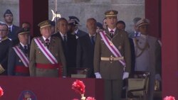 Spain - King Carlos and successor Prince Felipe together at military ceremony / Felipe VI to be formally sworn in as king at ceremony in parliament News Clip