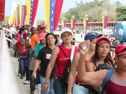 Venezuelans Continue To Pay Respects To Hugo Chavez As He Lies In State Stock Footage