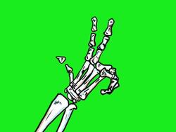 Skeletal hand counts to five Stock Footage