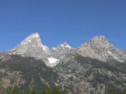 Snow Capped Mountain Peaks Stock Footage