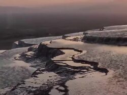 Pamukkale sunset timelapse Stock Footage