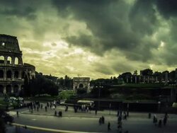 Rotating Timelapse of the Colosseum HD Video Stock Footage