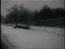 Winter storm hits roadways Stock Footage