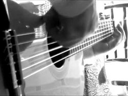 Man playing guitar - with sound (Spanish music: OLï¿½!) Stock Footage