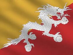 Bhutan Flag Stock Footage