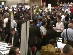 Putting America Back to Work! Job Fair Stock Footage