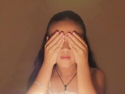 Birthday of the little girl Stock Footage