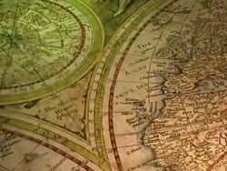 Old World Map Stock Footage